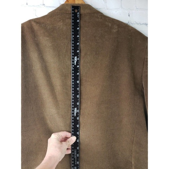 ALAN‎ FLUSSER Brown Corduroy Cotton Blazer Sport Coat Jacket - BESPOKE 44L - Picture 4 of 12